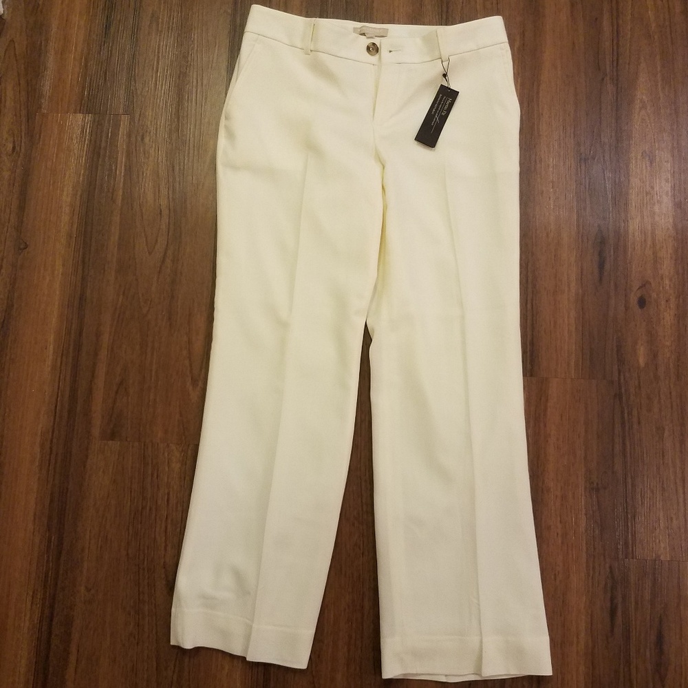 NWT Banana Republic Wool Cream lined trouser